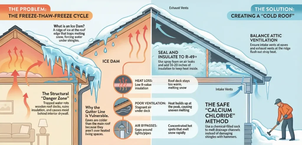 Long-term prevention of ice dams
