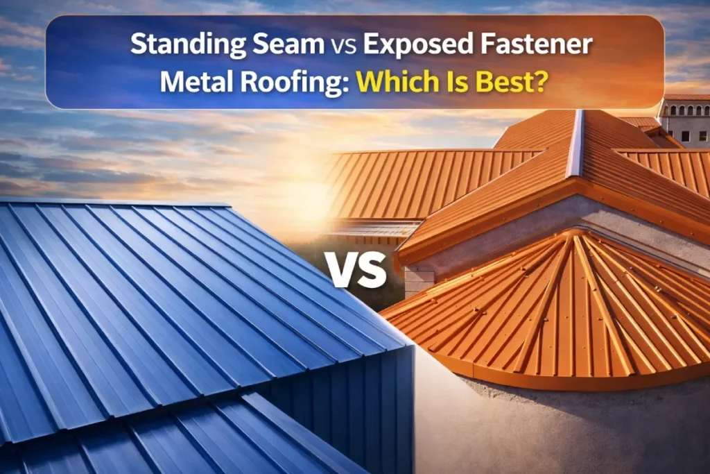 Standing Seam vs Exposed Fastener Roofing
