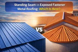 Standing Seam vs Exposed Fastener Roofing